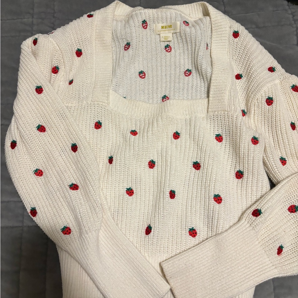 Maeve strawberry sweater
